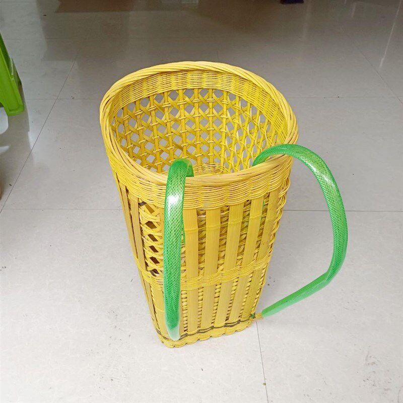 手工编织婴幼儿竹子背篓全竹编制作的背小孩子以坐背筐肩背