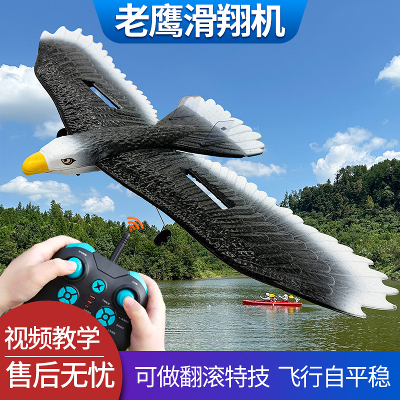 通道遥控老鹰滑翔固定翼航模飞泡沫仿生鸟充电特技儿童
