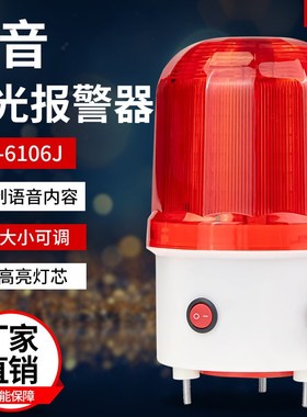语音警报灯LTEJ声光报警器播报器2声音调警示灯