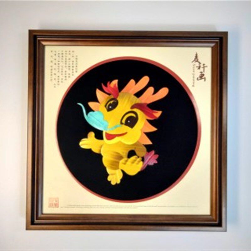 十二生肖麦秆画 手工制作 地方特色工艺品 礼品家装品 中