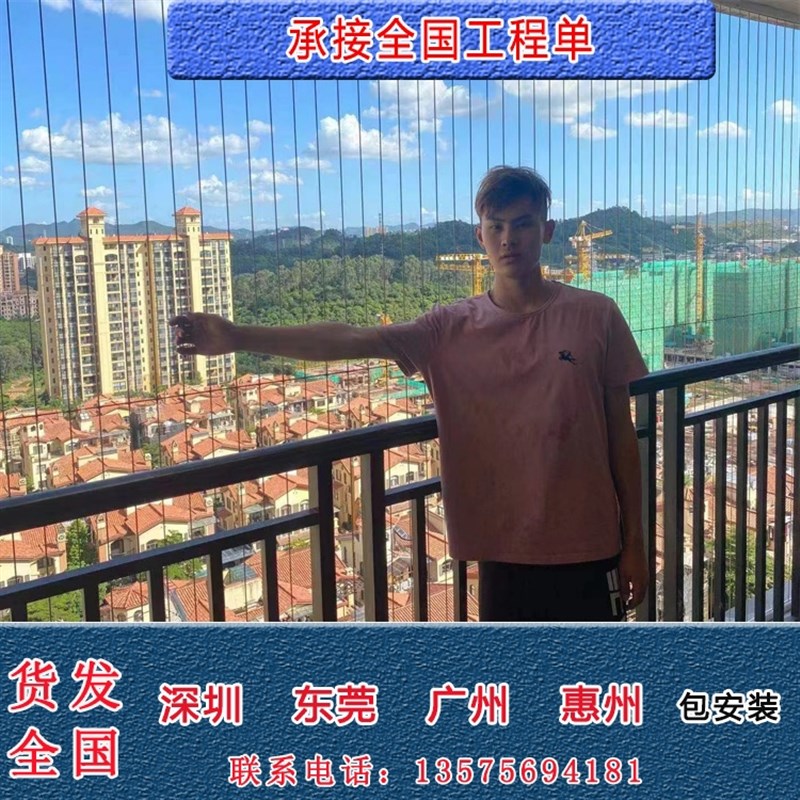 阳台隐形防盗网儿童安全护栏316钢丝防护网防盗窗珠三角 深圳安装