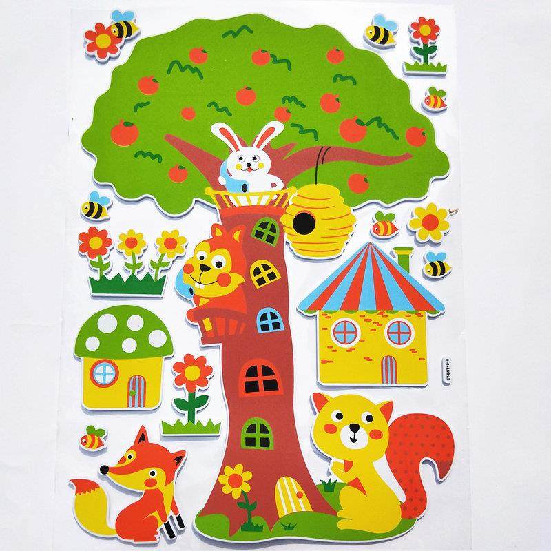 3D立体卡通墙贴画 画黑板报大树教室布置材料班级文化贴纸儿童房,家居饰品,软装墙贴,淘宝优惠券,粉丝福利购,淘宝优惠卷