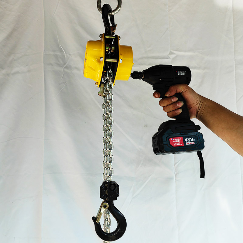 KCC充电手拉葫芦BX便捷手电钻电动葫芦车用吊机电动扳手倒链吊车