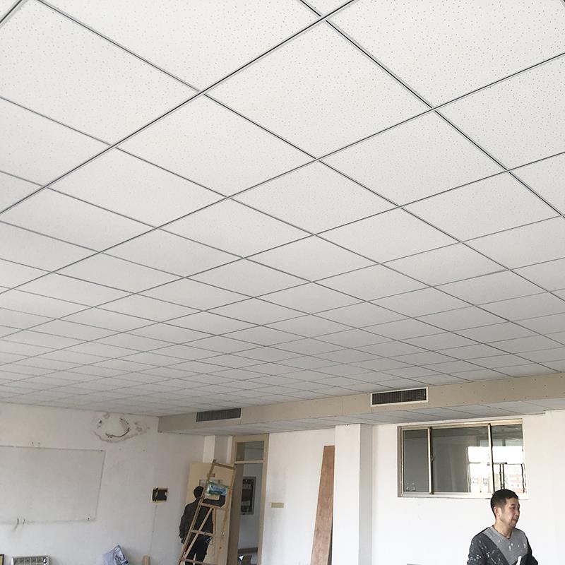 矿板吊顶办公室厂房天板吸音板硅钙板洁净板