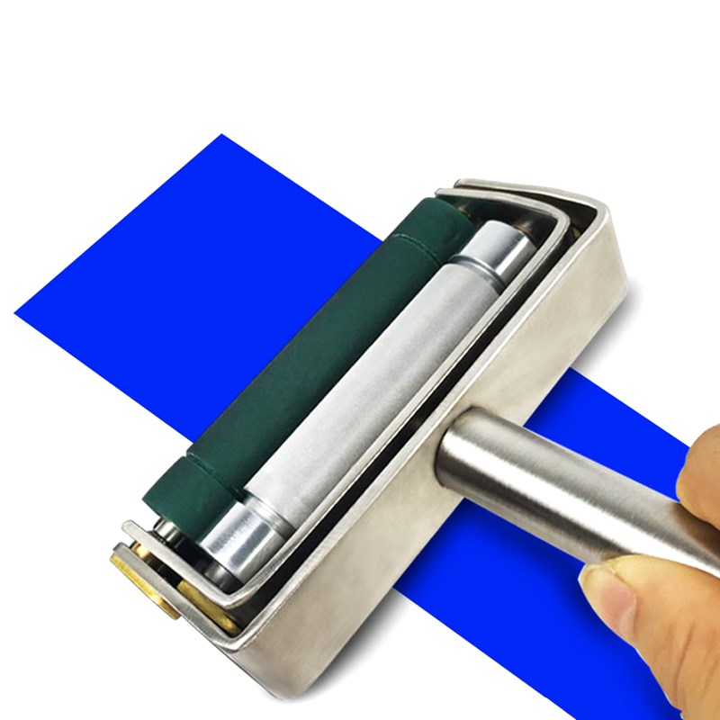 祈工QG手动展色轮纸张印刷油墨打样仪不锈钢展色仪金属网纹辊胶辊