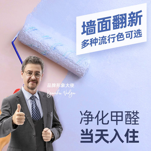 乳胶漆内墙漆室内涂料白色彩色修复翻新自刷环保味油漆