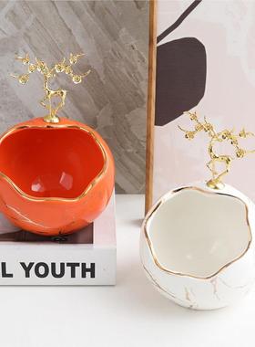 钥匙收纳摆件放门口入户鞋柜玄关客厅酒柜现代轻奢置物架装饰礼品