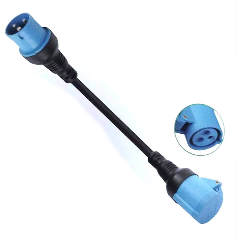 厂家32A转63A工业插头 5芯IP44藕合器插头插座延长橡胶电缆线