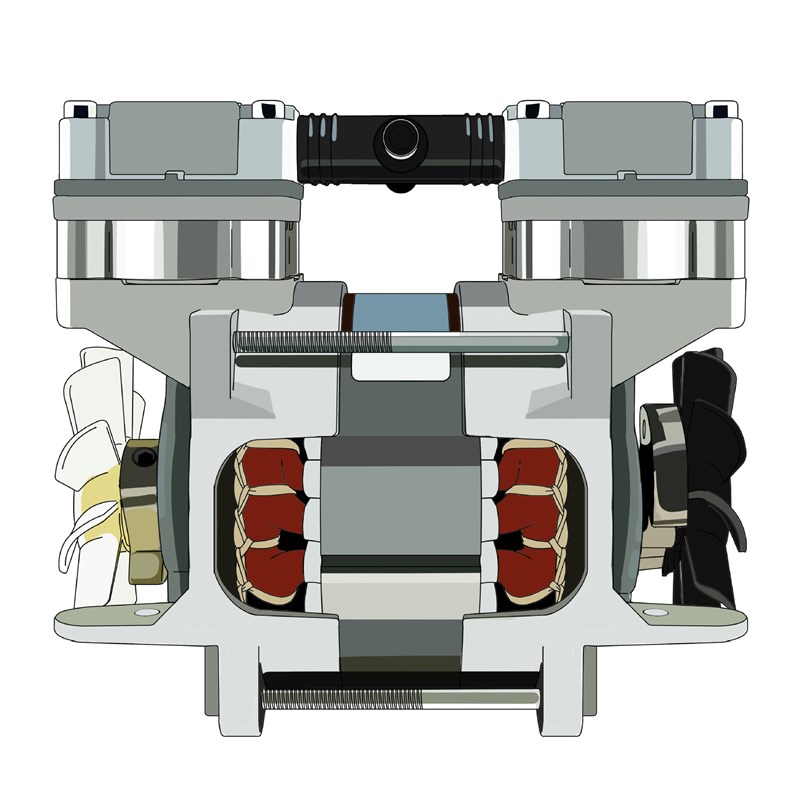 BW80H-L迷你无油静音空气压缩机美容仪器1升制氧机用压缩机