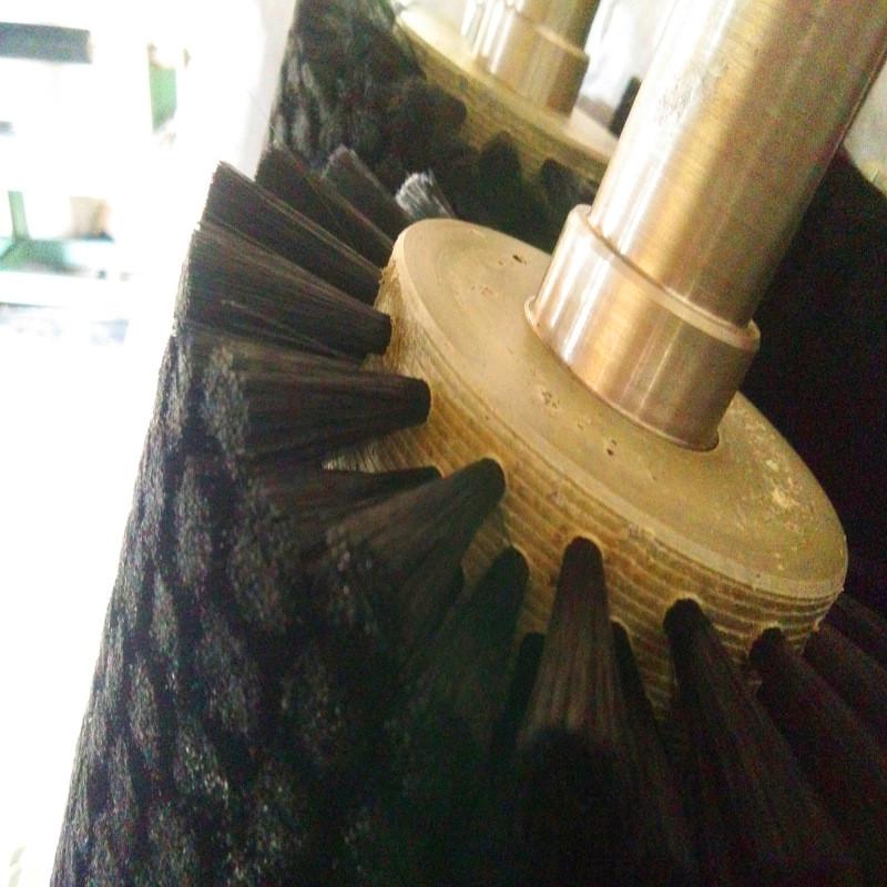 耐高温尼龙刷辊不锈钢轴滚刷钢带刷子鼓式硫化机毛刷辊鼓硫辊刷