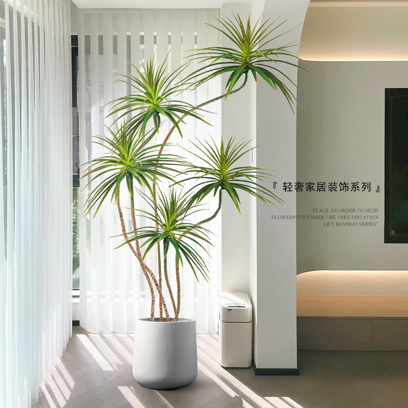 客厅电视柜旁轻奢绿植室内大型落地摆件盆栽装饰家居饰品好物