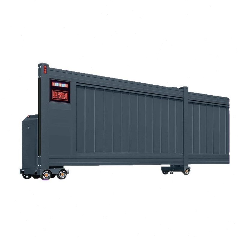 封板电动段滑门分段电动平移门学校工厂企业铝合金电动伸缩门厂家