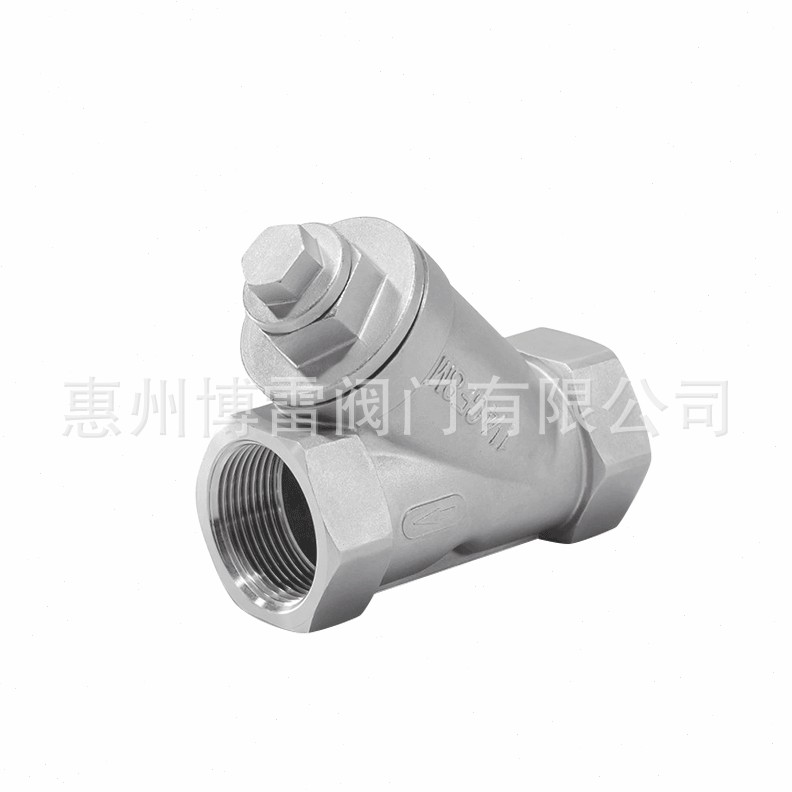DN20不锈钢双帽Y型过滤器30um低温内螺纹过滤器SS304冷冻液过滤器