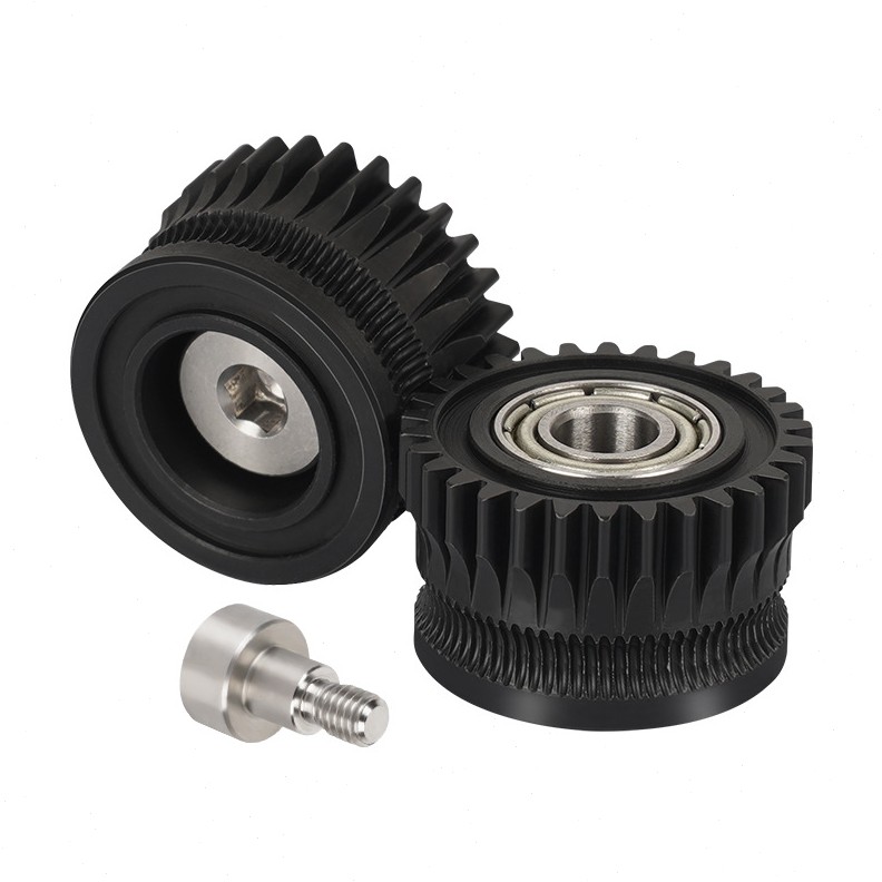 创想K1全金属双齿轮挤出套件升级DLC硬化钢合金齿轮K1C/Ender3 V3