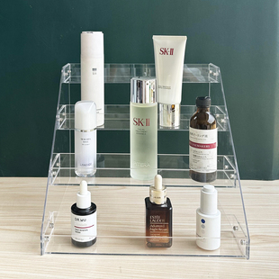 化妆品透明收纳盒化妆桌护肤品香水亚克力展示架饮料架奶茶店杯架