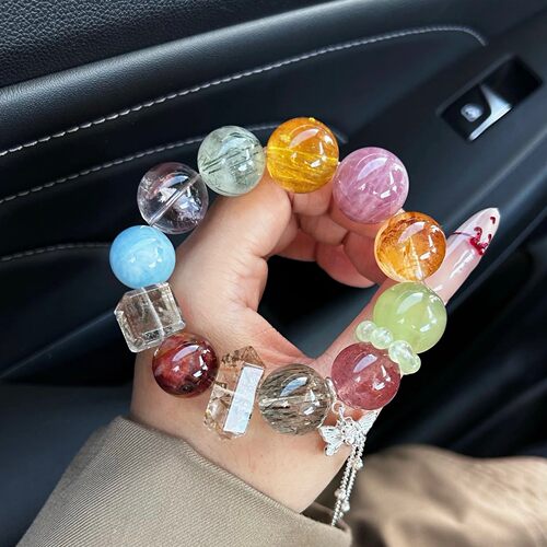 天然多宝水晶手串女感设计甜美显白手链手饰送闺蜜礼物可