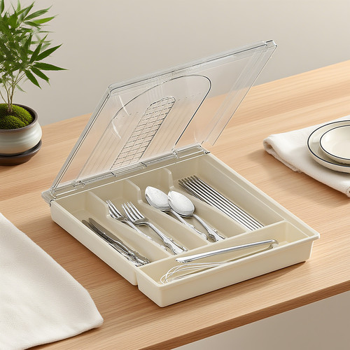 日式餐具收纳盒【防尘盖子】