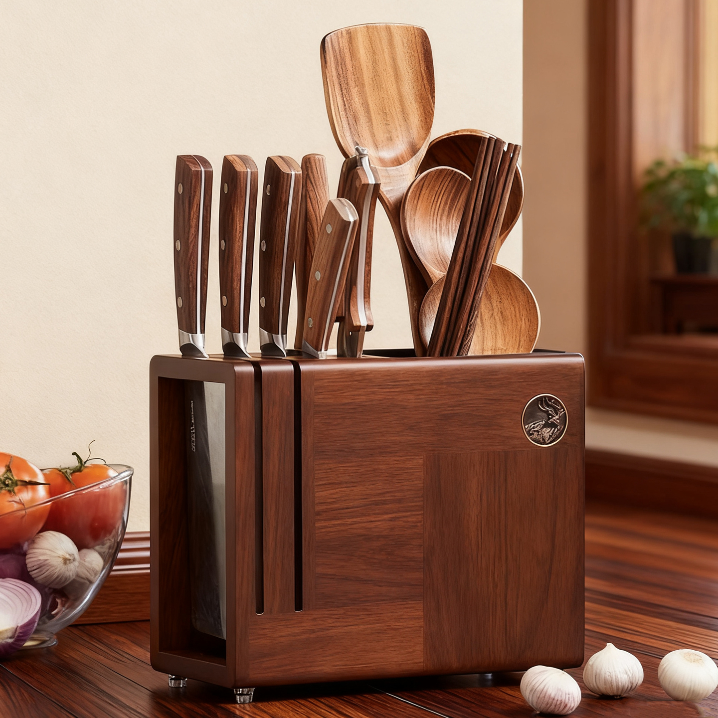 【实木刀架】厨房高颜值台面款
