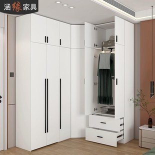 现代简约l型转角衣柜收纳神器x分层家用卧室拐角衣橱衣帽间柜7A24