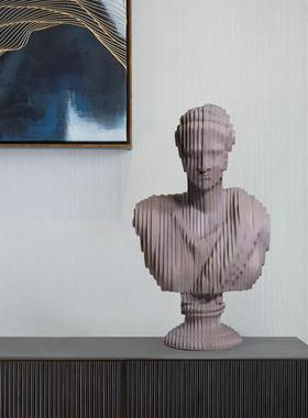 切面大卫雕塑神话人物摆件家居客厅玄关软装饰品摆设树脂工艺品