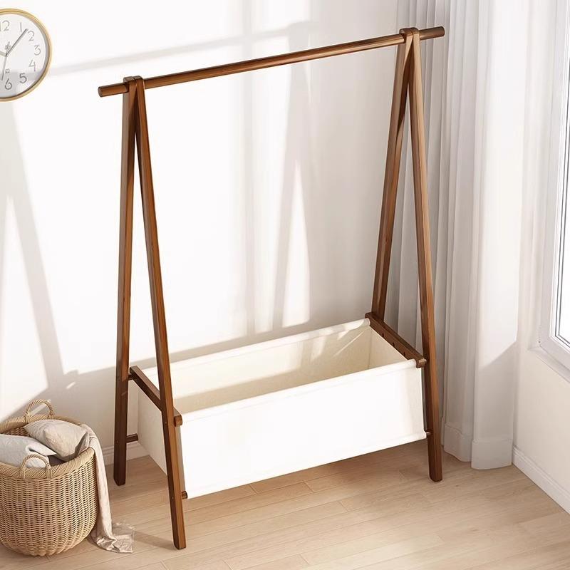衣帽架落地卧室挂衣架家用楠竹简易衣服置物架房间挂衣服的架子