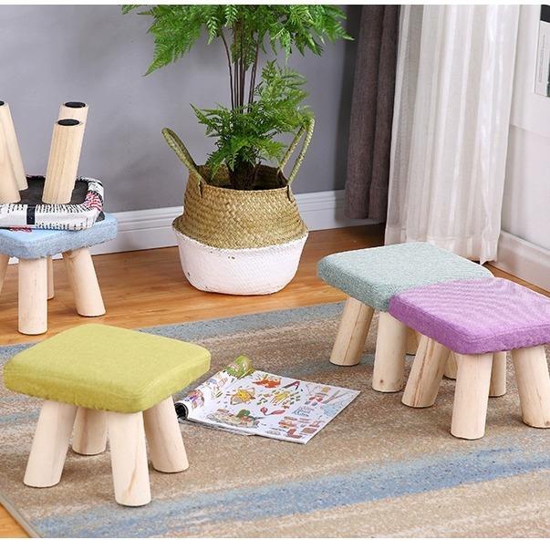 现货简约方便实木圆矮凳换鞋凳时尚宝宝儿童小板凳家用小凳子