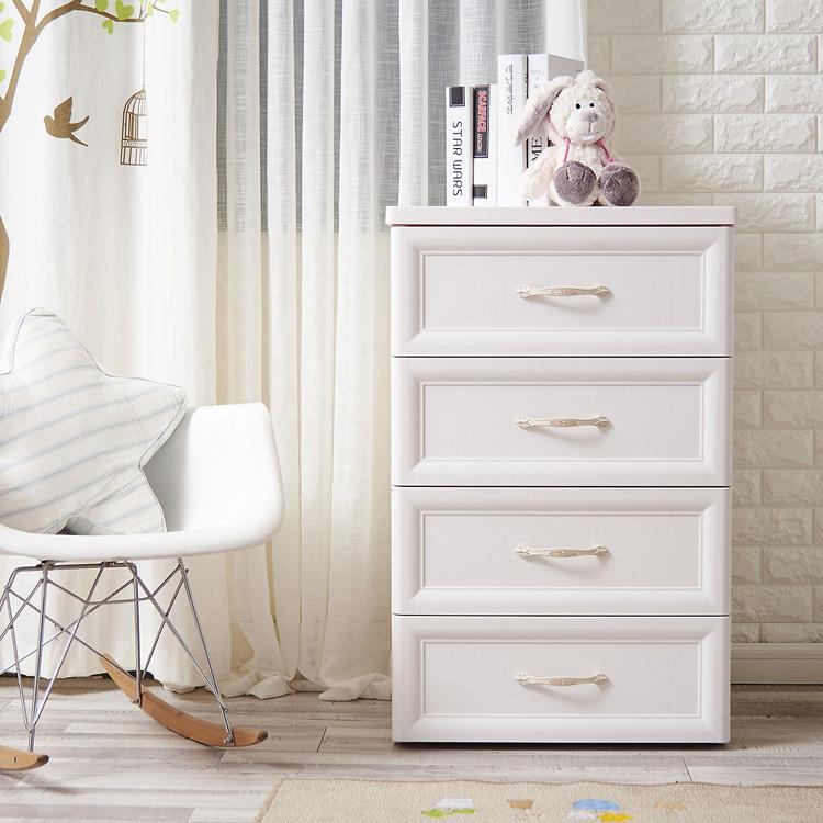 收纳柜抽屉式儿童衣柜 宝宝衣服储物柜 仿木纹塑胶组合书籍整理箱