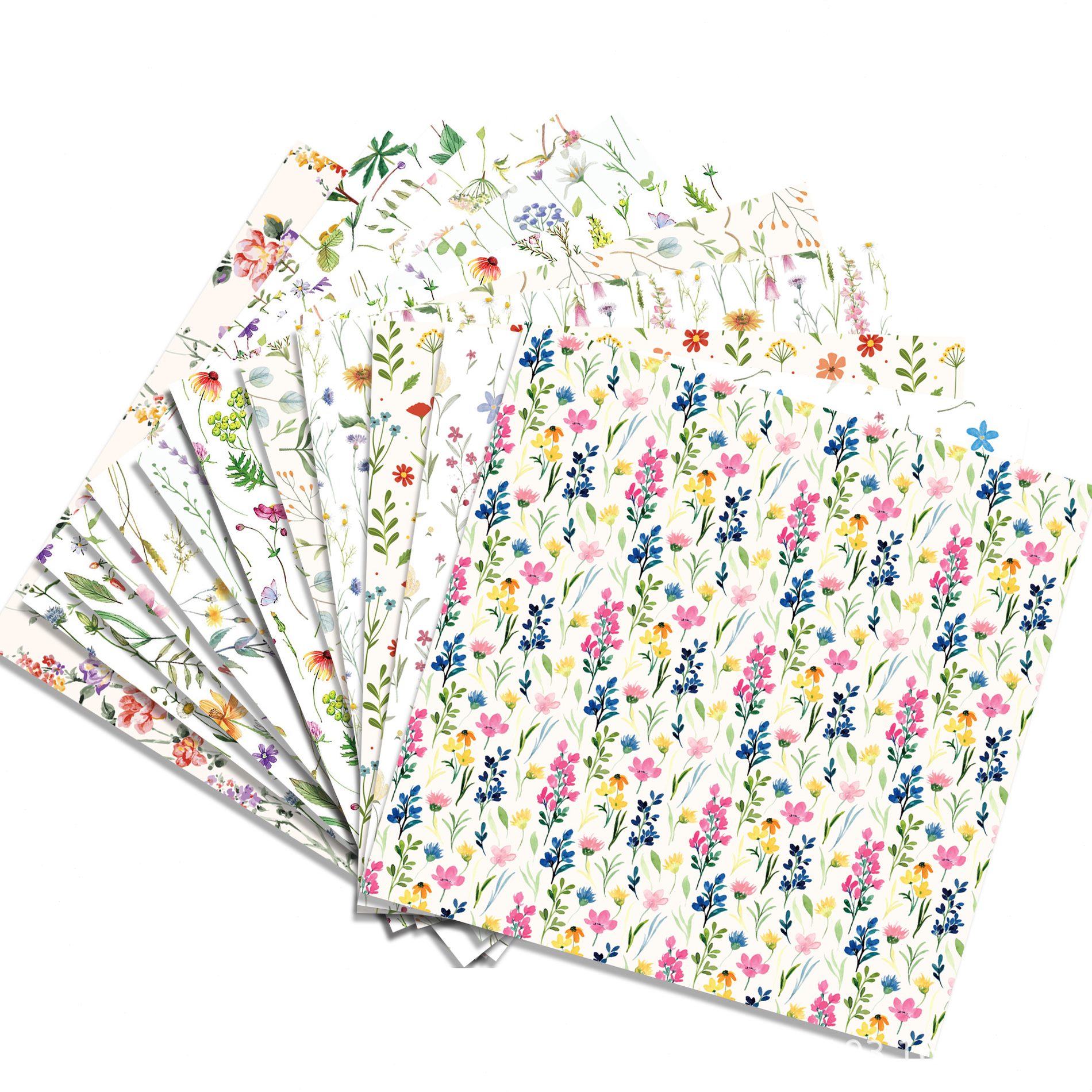 甄选WW097 春天 spring 花朵 小碎花 手账素材纸剪贴本卡片制作背