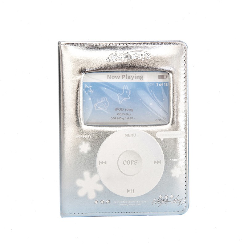 OOPSDAY休憩日 Music&Tone银色卡册 仿真ipod定页两宫格小卡相册