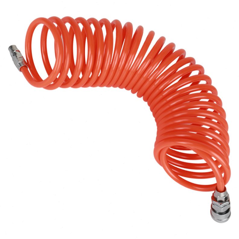 五福PU/PE弹簧软管气泵空压机伸缩螺旋风管带接头气管配件大全