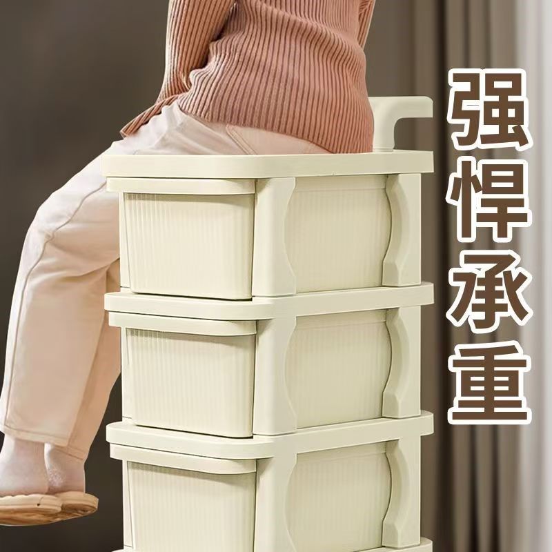 多层落地置物架带抽屉式厨房收纳盒零食架子玩具小推车客厅储物柜,收纳整理,家用收纳手推车,淘宝优惠券,粉丝福利购,淘宝优惠卷
