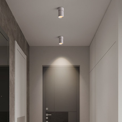 led明装射灯可调角度家用天花灯背景墙过道店铺商用吸顶式小筒灯