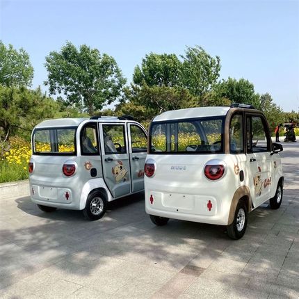女生两门电动四轮车成人家用代步轿车J油电两用新能源锂电汽车