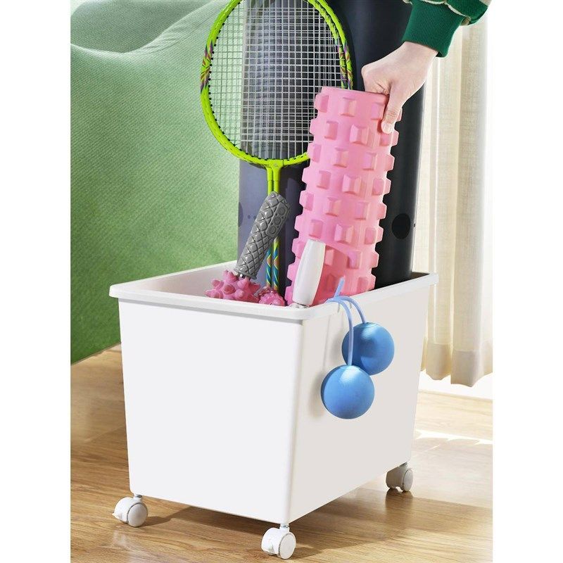 健身器材瑜伽垫收纳筐带轮运动用品置J物架羽毛球球拍工具收纳篮,收纳整理,运动器材收纳用具,淘宝优惠券,粉丝福利购,淘宝优惠卷
