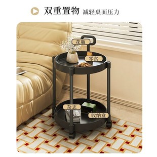 移动家用沙发边几边柜小桌子客厅推车置物M架迷你床头柜阳台茶几