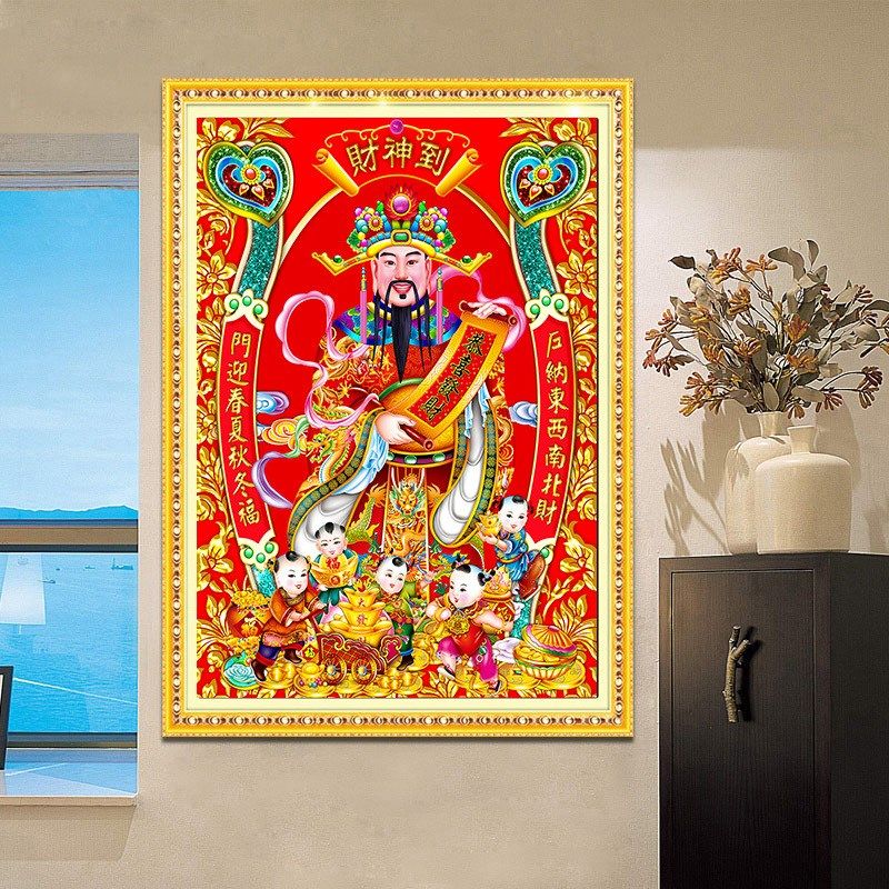 5d钻石画满钻财神爷点钻贴钻十字绣2021新款砖石财神到水晶钻石绣,居家布艺,钻石绣,淘宝优惠券,粉丝福利购,淘宝优惠卷