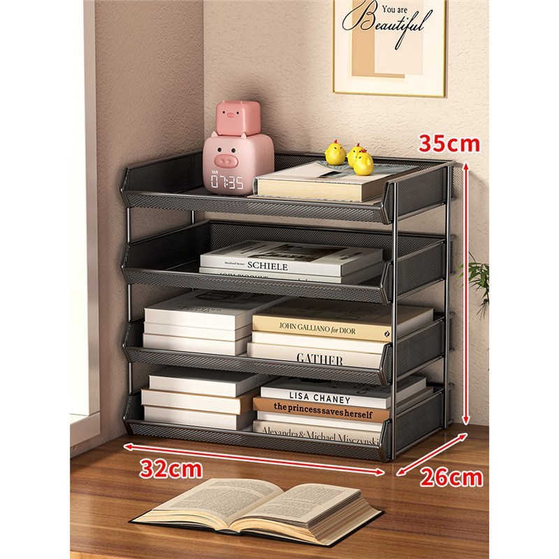 桌面置物架桌上多层书架儿童收纳架绘本架子家用整理架简易小书柜