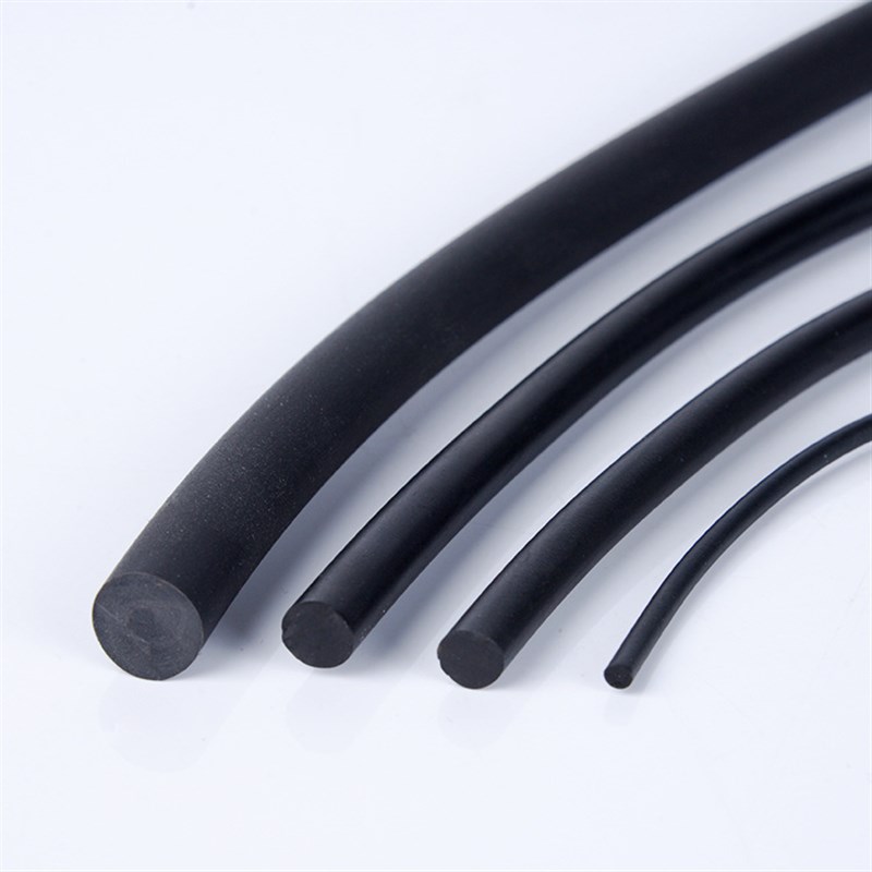 非标定耐腐蚀FKM氟橡胶圆条 FPM氟胶O型密封条 黑色实心圆条10mm