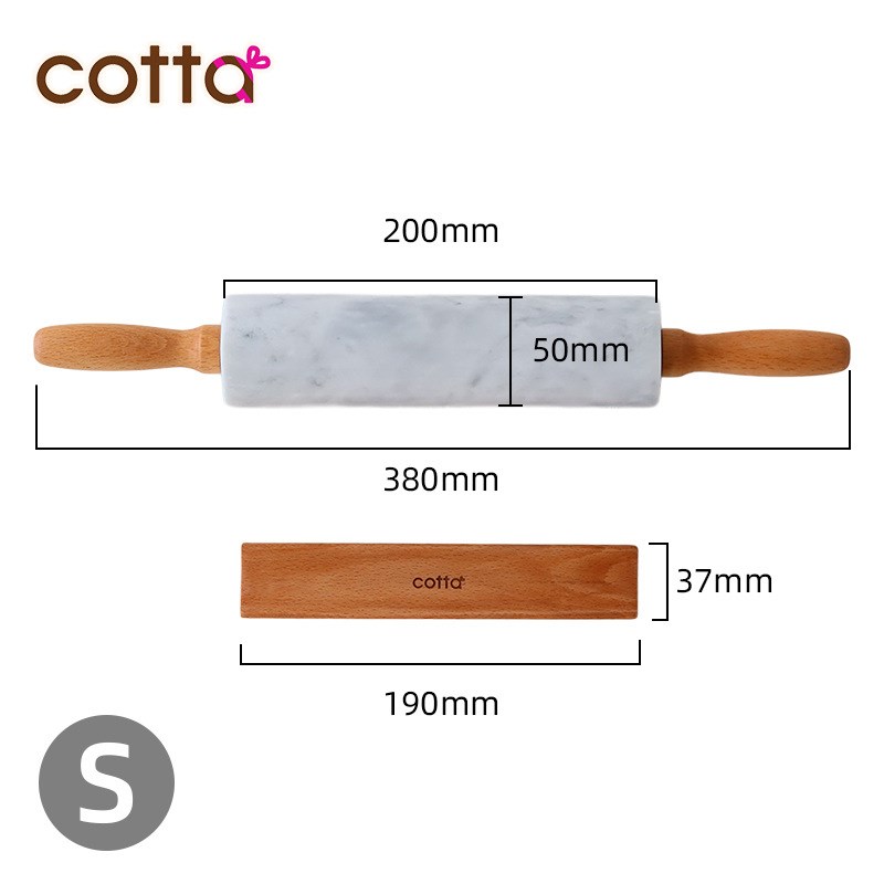 FL&cotta中花白大理石板擀面杖蛋糕烘焙面包揉面板和面板现货