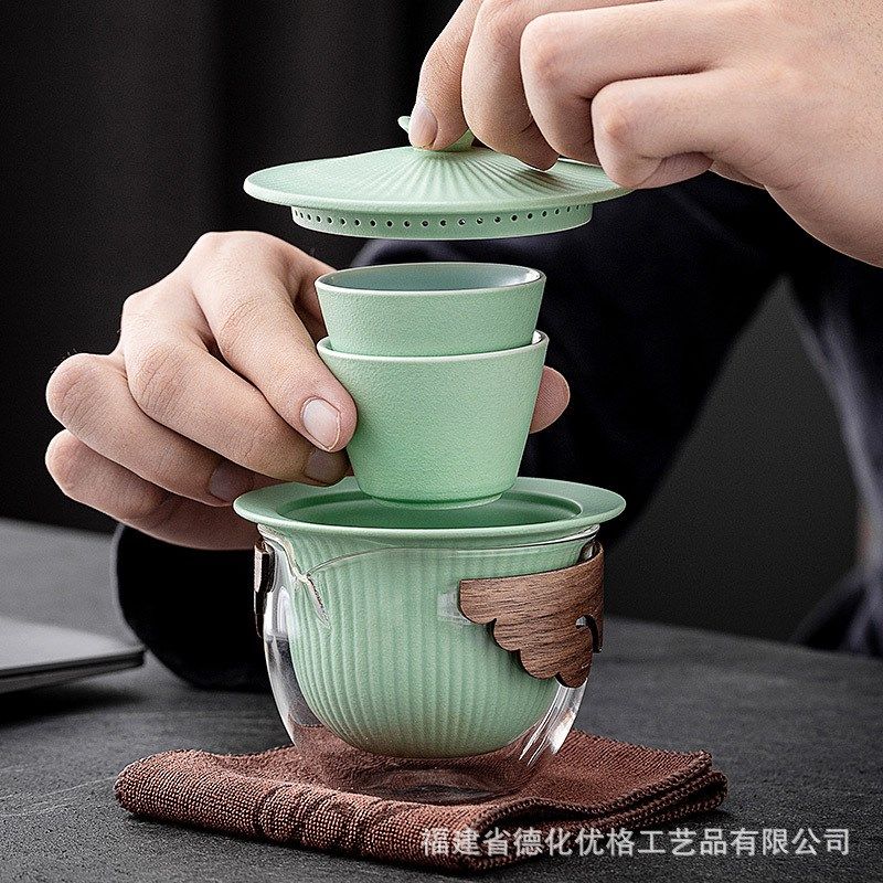 故宫快客杯一壶二杯便携式旅行茶具套装小户外随身陶瓷功夫泡茶壶,餐饮具,旅行茶具,淘宝优惠券,粉丝福利购,淘宝优惠卷