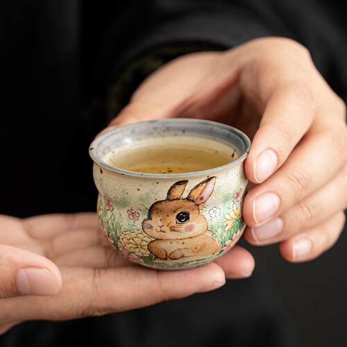 焦糖釉拾花葫芦快客杯户外露营一壶二杯便携旅行茶具家用简易泡茶
