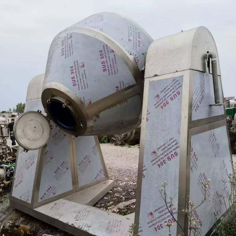 二手双锥干燥机搪瓷双锥混合机搪玻璃双锥回转真空干燥机