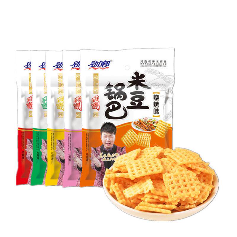 劲力郎米豆锅巴63g饼干 干休闲 零食杂粮糕点批香菇杜海涛代言锅