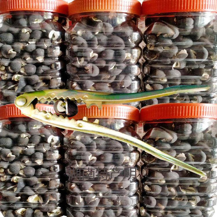 炒莲子开口湖南特产莲子干货带壳有芯湘莲熟即食湘500g零食包邮