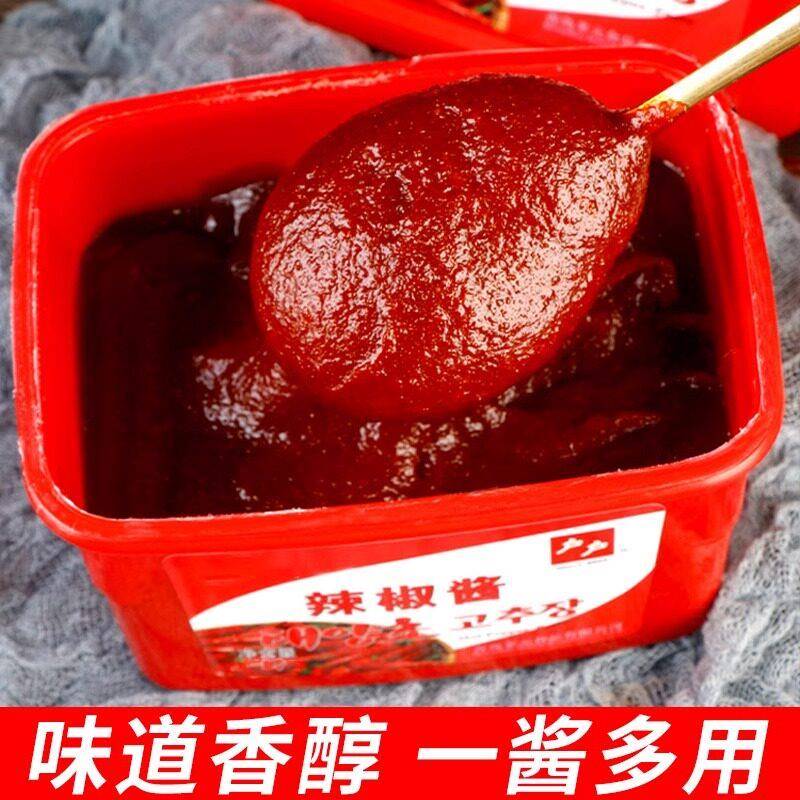 吴文善户户辣椒酱韩国石锅拌饭炒年糕辣酱韩式火锅甜辣酱官方旗舰