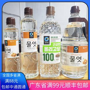 韩国清净园糖稀水饴果糖玉米糖浆低聚糖稀牛轧糖700g1.2kg烘焙料