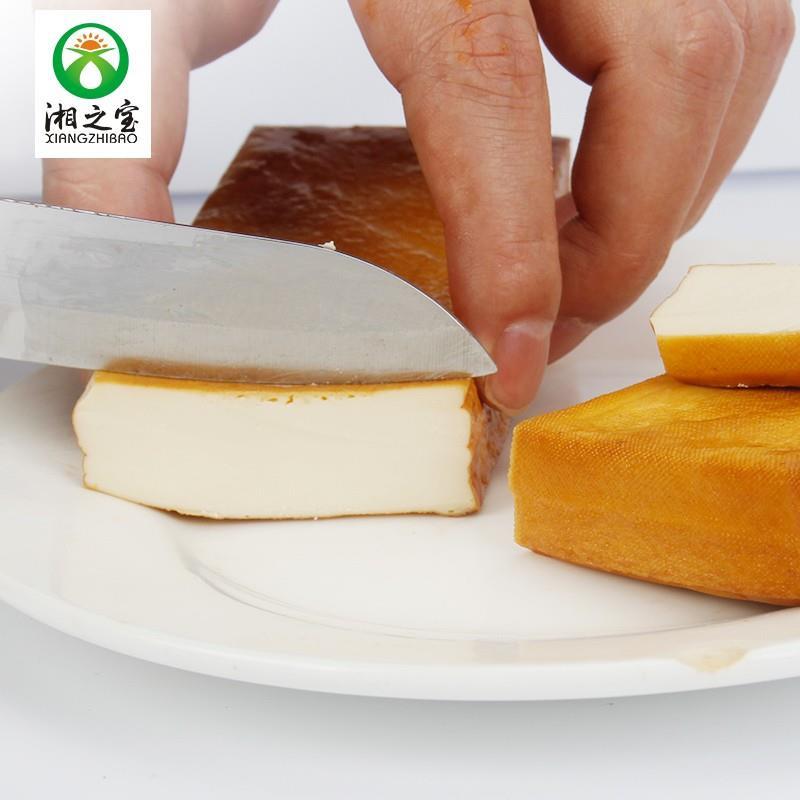 湖南特产白溪烟熏豆腐干新化香干农家制作柴火手工烟熏豆腐香干