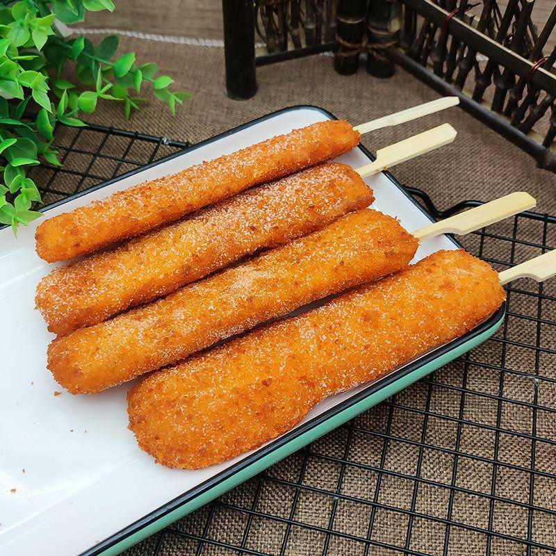 新品脆皮鸡肉棒商用冷冻半成品鸡肉串油炸烧烤食材裹粉脆皮黄金鸡