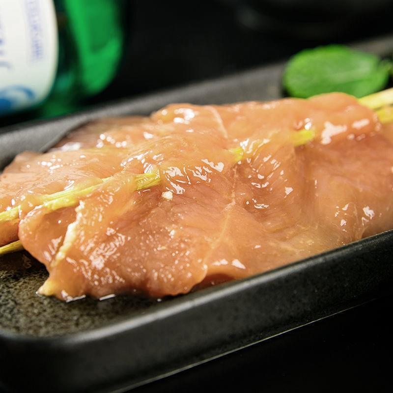 新品白色里脊肉串商用奥尔良鸡肉片手抓饼肉夹馍专用油炸铁板鸡柳