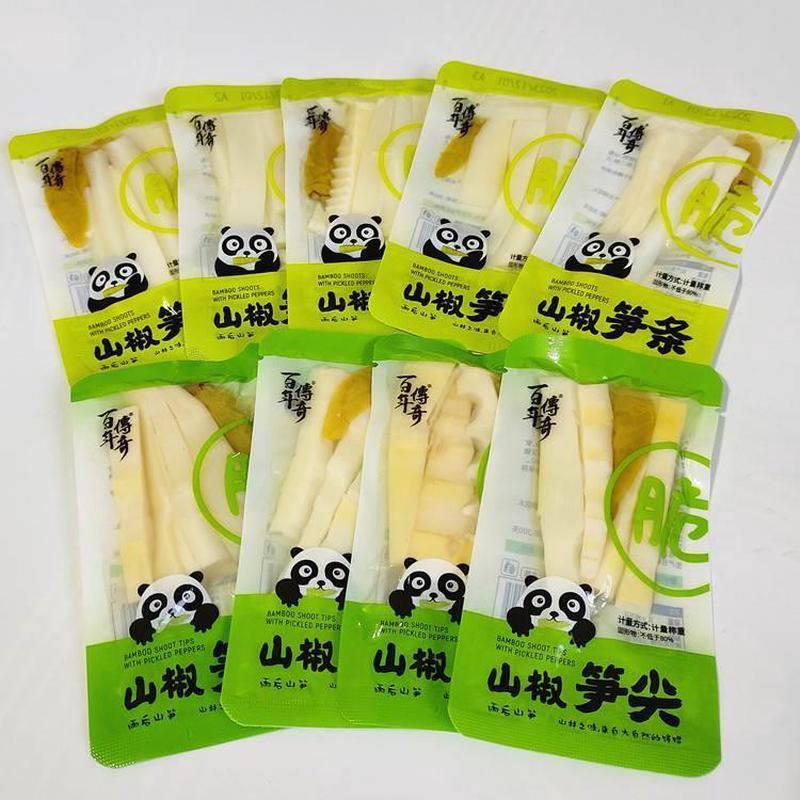 即食百年传奇山椒笋尖山椒笋条泡椒脆笋嫩笋竹笋辣味零食小吃包装
